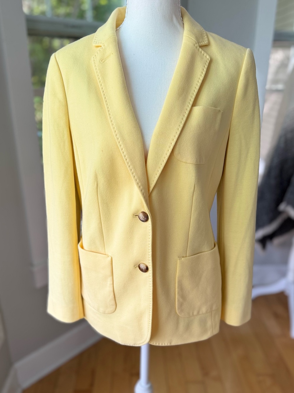 Talbots Butter Yellow Blazer Jacket Size 10P